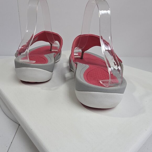 Dansko Sandal Shoes Womens Size 41 Gray Pink Leather Thong Comfort Flip Flop - Picture 4 of 9